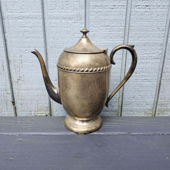 Sheridan Silver on Copper Vintage Coffee Pot - Etsy