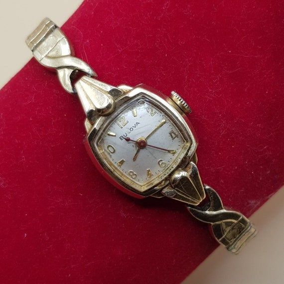 Bulova Swiss Ladies Wrist Watch 17 Jewels 10K Rolled Gold Plate