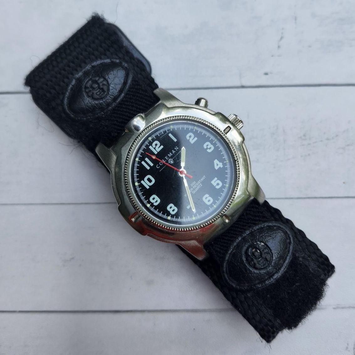 Coleman Men s Quartz Wrist Watch With Flashlight Working Etsy Australia