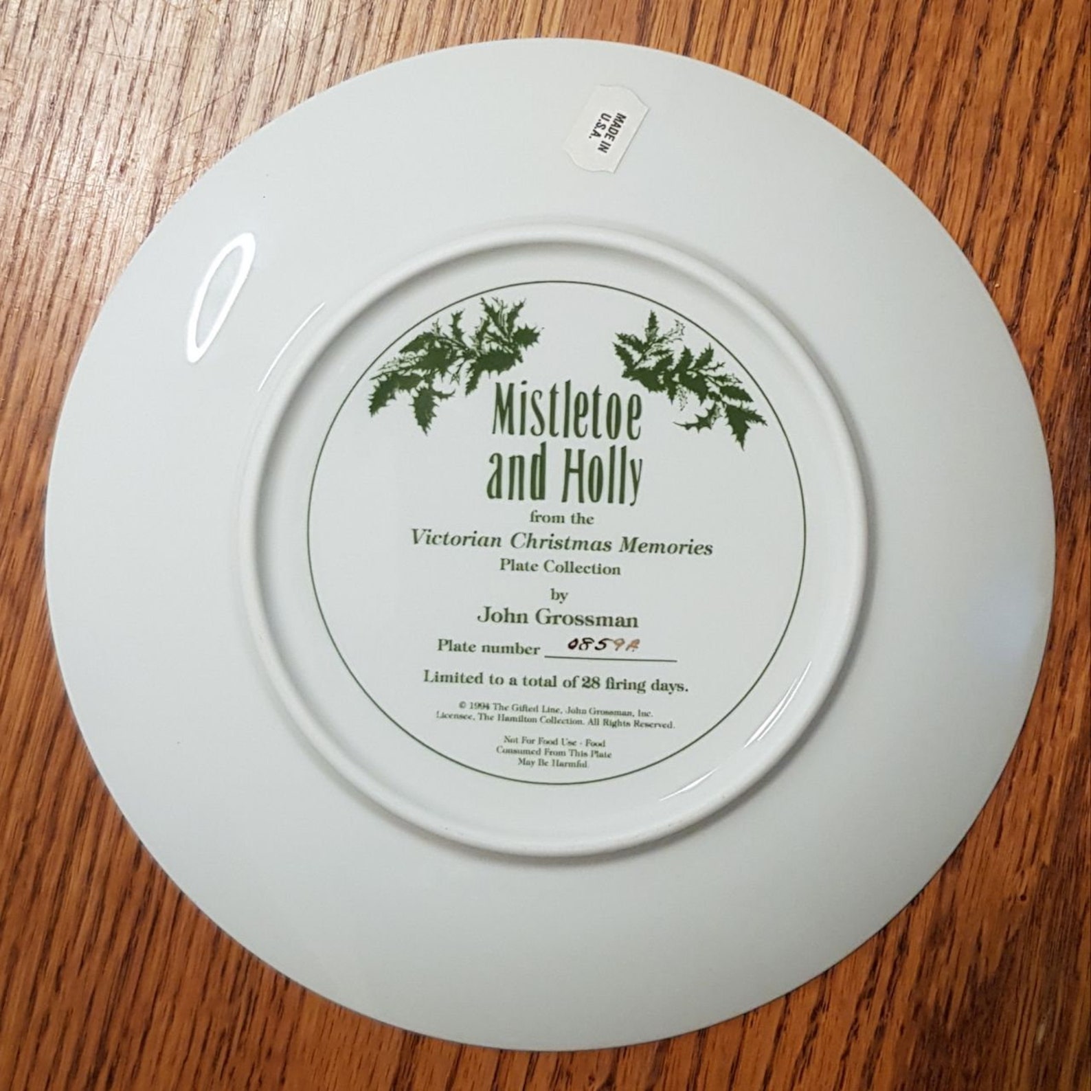 Victorian Christmas Memories Collector Plates by John Grossman the