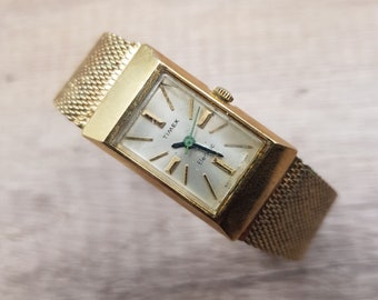 Timex Electric Ladies Quartz Vintage Watch 8 Jewels 10K Rolled Gold Plate