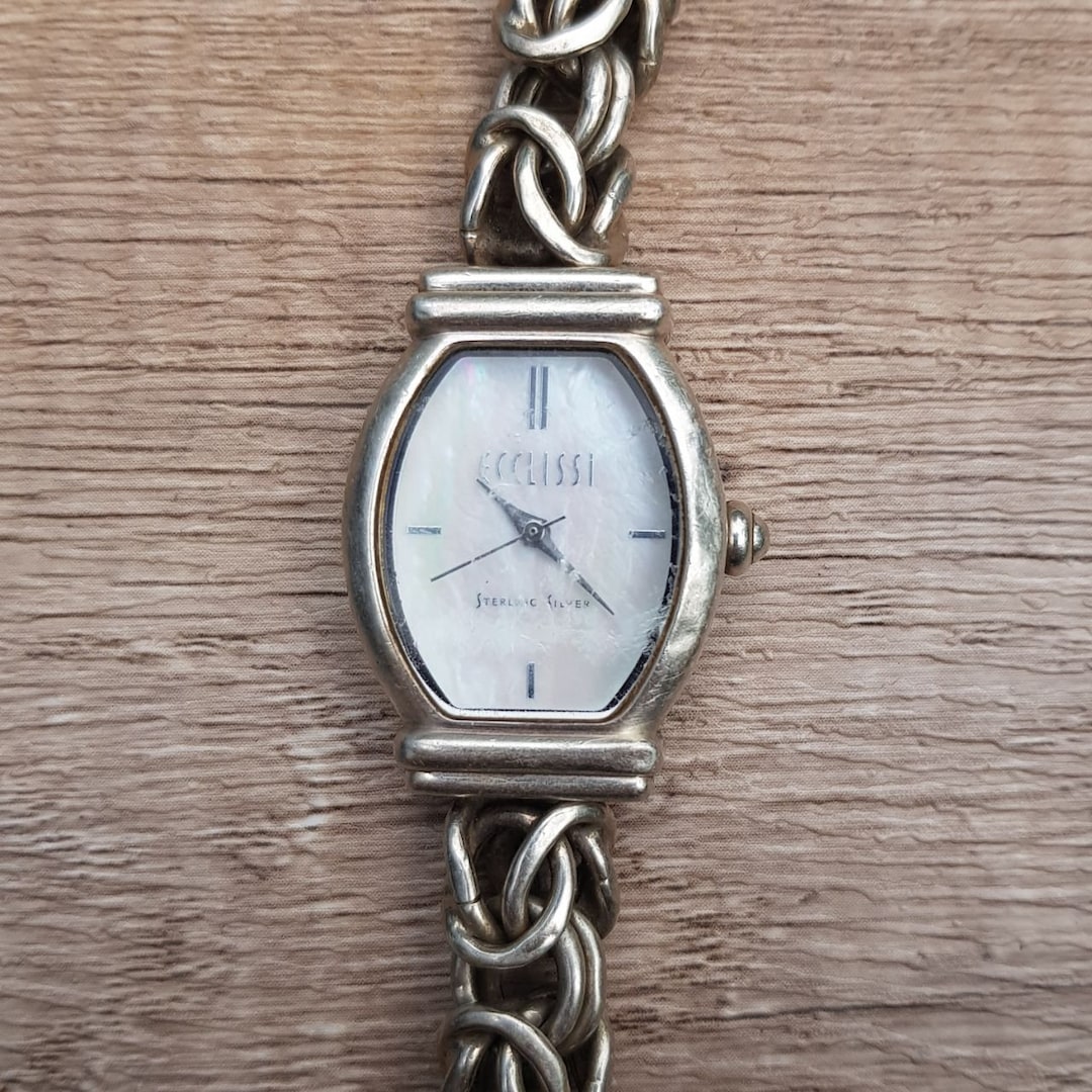 Ecclissi Sterling Silver Quartz Women's Wrist Watch 32845 Working Etsy