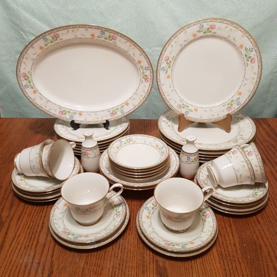 Noritake Ivory China 7213 Finale Japan Vintage Set of 40 Pieces Etsy