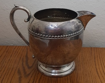 Sheridan Silver On Copper Vintage Pitcher