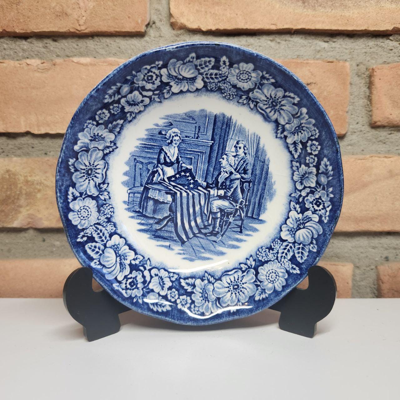 Liberty Blue Historical Colonial Scenes Staffordshire Ironstone