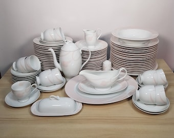 Mikasa Classic Flair Peach Fine China Dinnerware Set of 87 Pieces