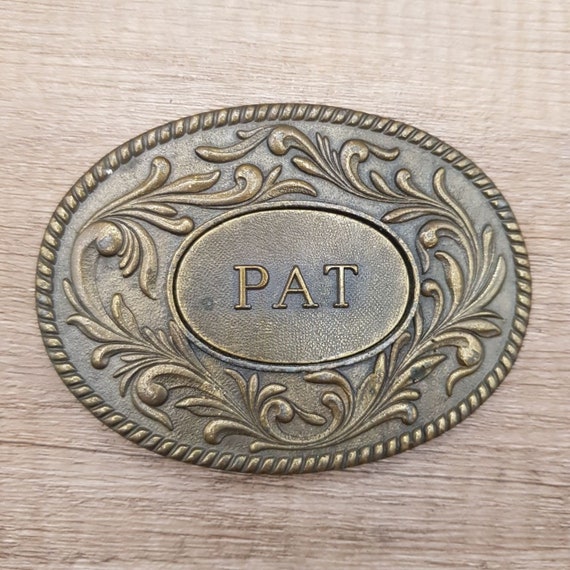 The Kinney Co PAT Brass Belt Buckle 1977