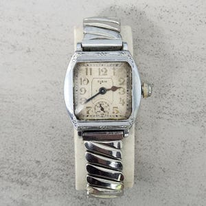 Elgin Men&#39;s Wrist Watch 7 Jewels Grade 485 Size 4/0s 1933