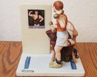 Norman Rockwell Be a Man Danbury Mint Porcelain Figurine