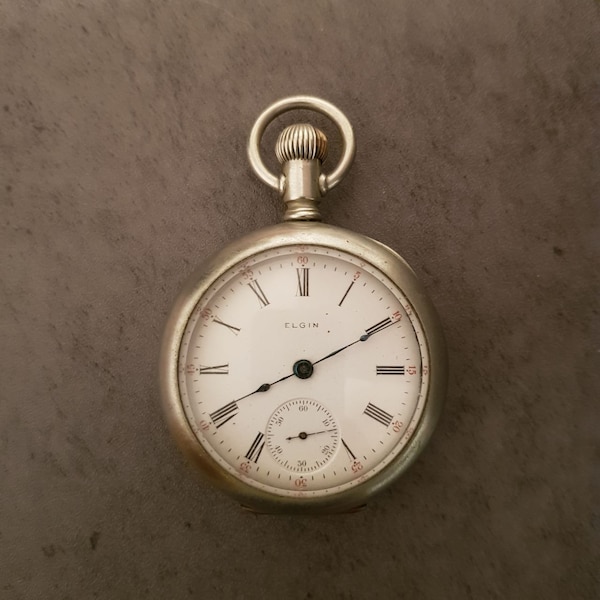 Elgin National Watch Co Pocket Watch 18s Grade 208 Model 5, 7J ca 1899 in Keystone Watch Case Silveroid