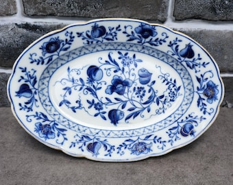 Tyndale & Mitchell Co Philadelphia Blue and White Oval Bowl