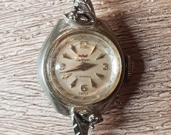Waltham 17 Jewels Swiss Ladies Wrist Watch Not Working