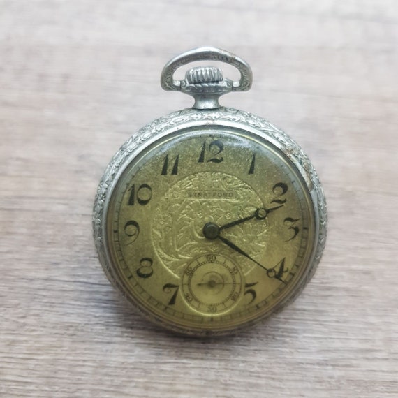 Stratford Langendorf Taschenuhr 6 Jewels in Illinois Uhrengehause Nickel 1920. Etsy