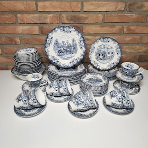 Johnson Brothers Coaching Scenes Ironstone England Dinnerware Set