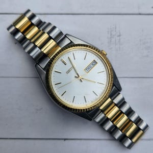 Seiko President Day Date Quartz Men's Wrist Watch 7N43-8111