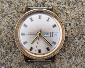 Timex Mercury Day Date Mechanical Men's Watch 26860-2772 Water Resistant 1972 Working