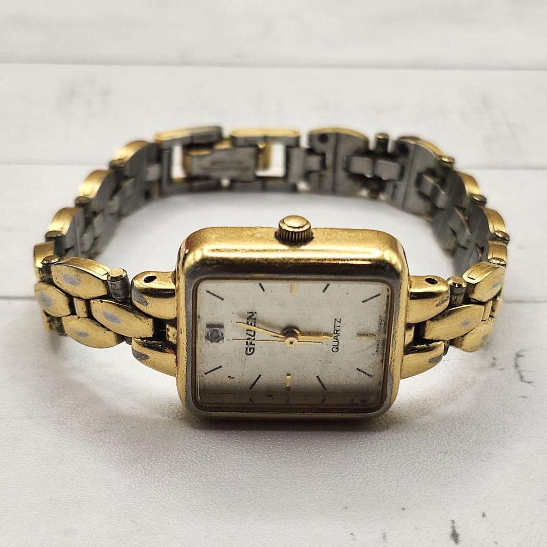 Gruen Quartz Gold Tone Ladies Wrist Watch Working - Etsy