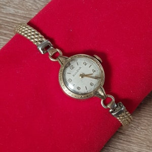 Bulova Swiss Ladies Wrist Watch 7 Jewels 10K Rolled Gold Plate 1938 Working