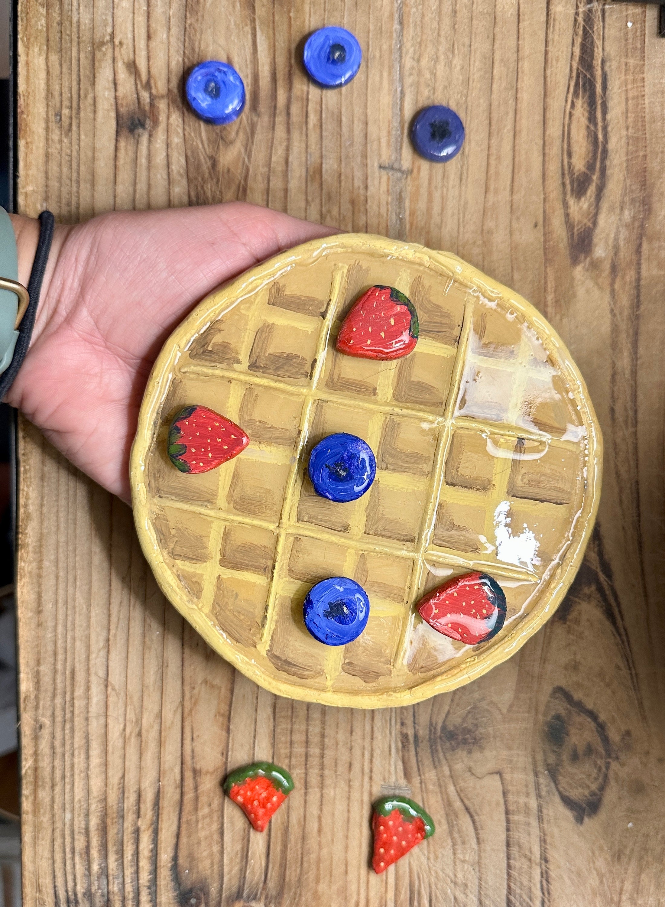 Pancake Waffle Tic Tac Toe Board | Clay Tic Tac Toe Game