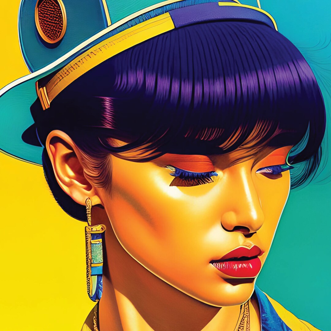 B girl In A 90s World PRINTABLE 24 X 18 In AI Wall Art Instant b-girl-in-a-90s-world-printable-24-x-18-in-ai-wall-art-instant