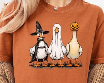Spooky Goose Halloween Shirt, Comfort Colors Tee