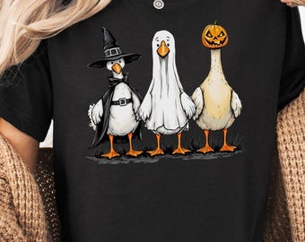 Spooky Geese Halloween T-Shirt, Comfort Colors Tee