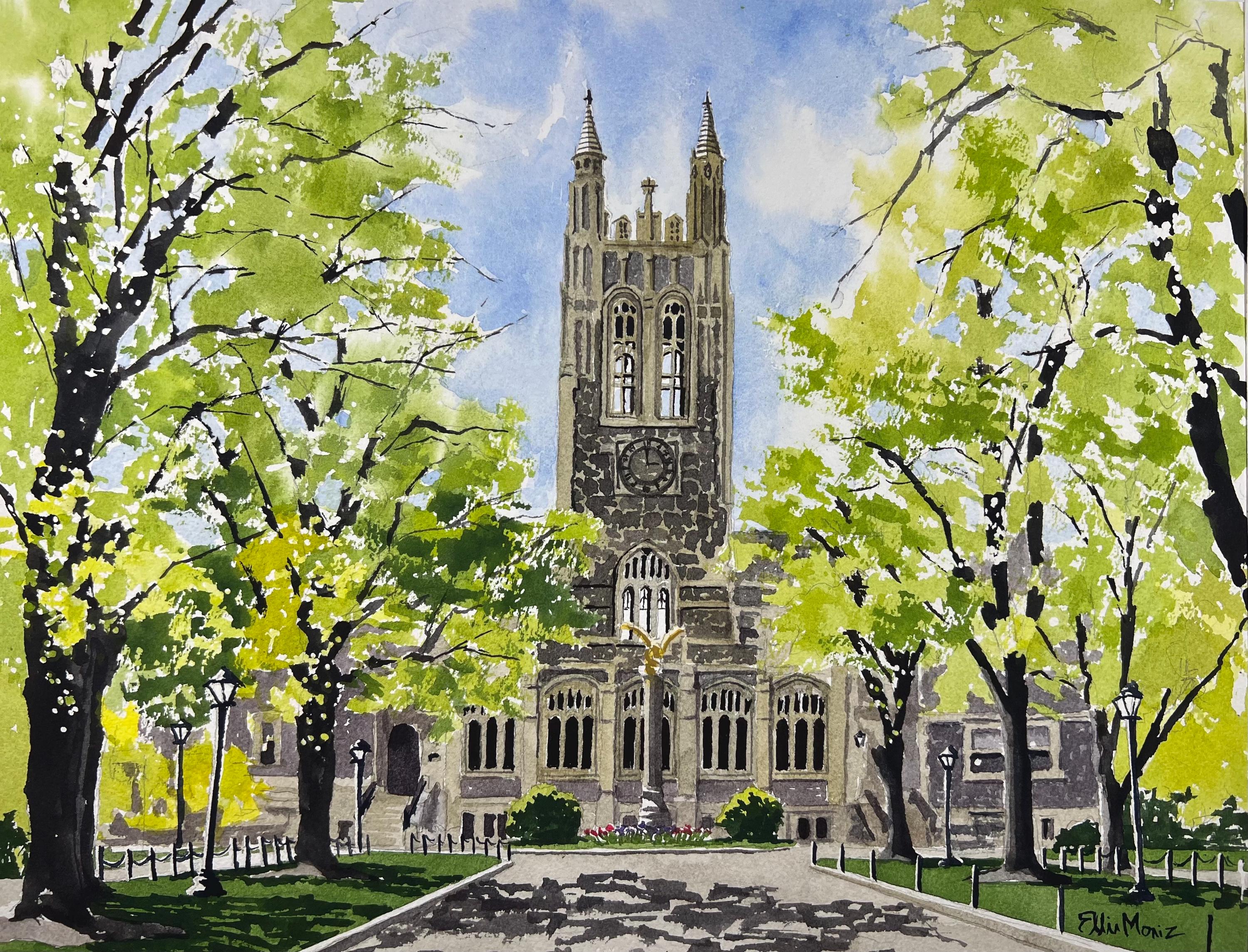 Boston International IHR Papierservietten – 20 Stück, 3-lagig, 16,5 X 16,5 Cm, Aquarell-Design, Biologisch Abbaubar