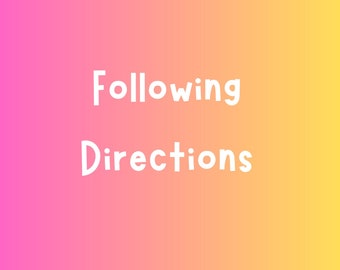 Soziale Fähigkeiten - Anweisungen folgen