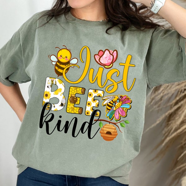 Just Bee Kind tee PNG, Bee Kind PNG, Trendy Summer Png, digital clipart, be kind, bumble bee, just be good to me, Trend shirt gift for girl
