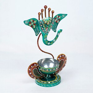 Ganesha candle tea light holder, metallic Ganesha aroma diffuser image 5