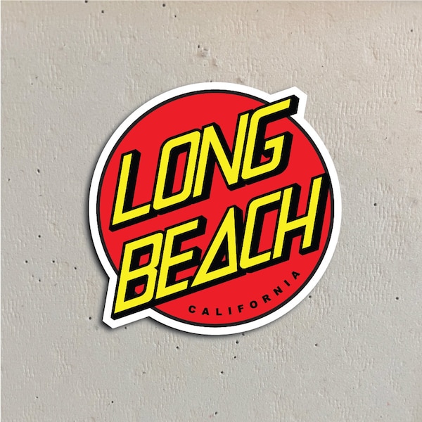 Long Beach Red sticker, 3.5" vinyl