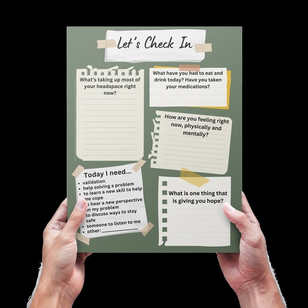 Therapy Check in Sheet - Etsy