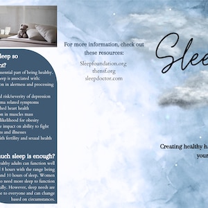 Sleep Hygiene Educational Brochure-Therapy Psychoeducation