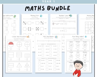 Year 1 Maths Bundle, First Grade Worksheets, Learning Maths, Addition and Subtraction, Kids Printable Activities, Teacher Resources