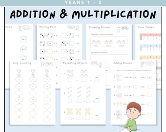Year 1 Maths Worksheets, Addition & Multiplication Worksheets, Learning Educational Activities, Teacher Resources, First Grade Printables