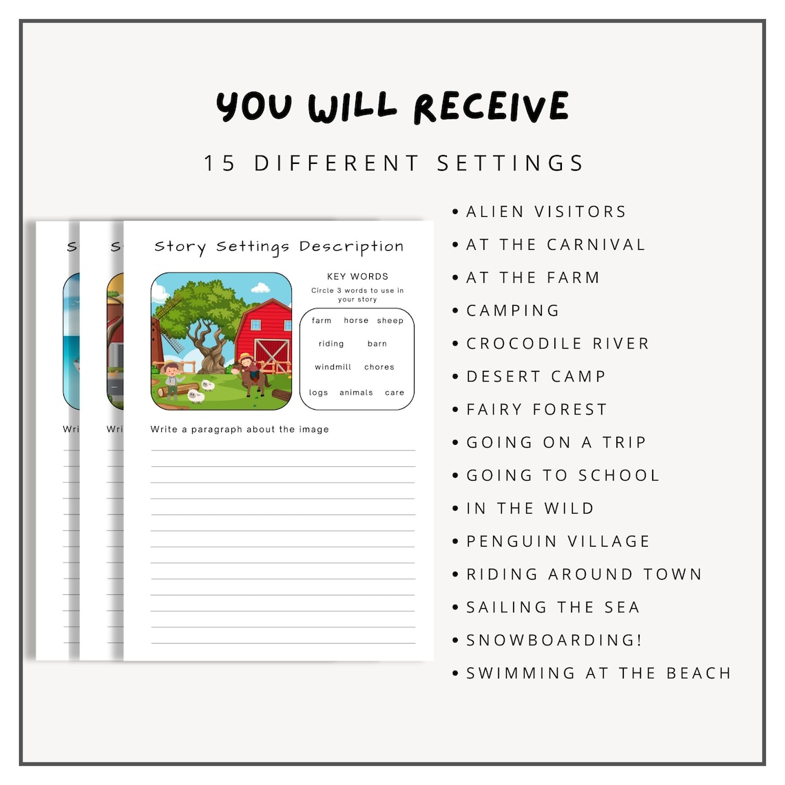 Kids Descriptive Writing Worksheets, Grade 1 Literacy Writing, Creative ...