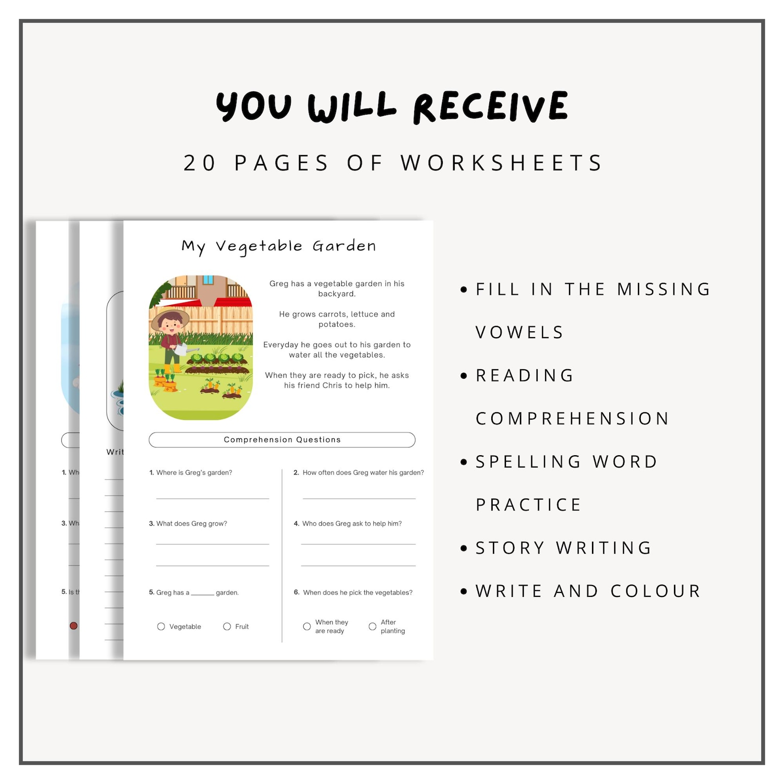 Reading Writing & Spelling Bundle, Year 1 Literacy Worksheets Pack ...