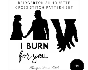 Bridgerton Silhouette Cross Stitch Pattern Set (PDF)