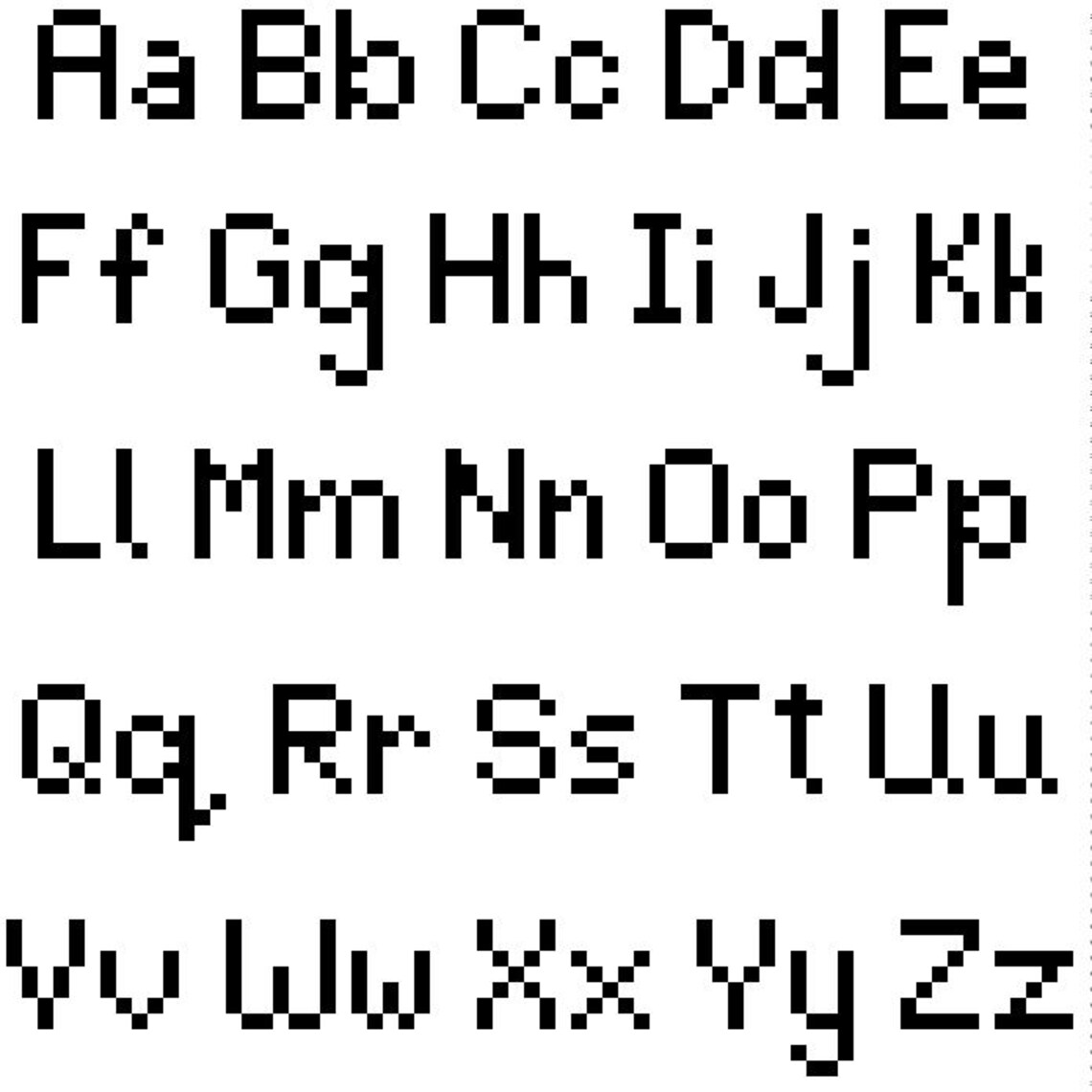 Alphabet Cross Stitch Pattern PDF | Small Simple Font | Letters - Etsy
