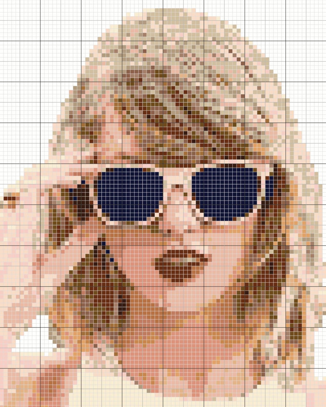 Taylor Swift Cross Stitch Pattern: Realistic Portrait (PDF Download) Etsy