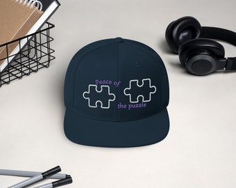 Herren Snapback, Damen Snapback, Hüte, Puzzleteil, Kopfbedeckung, Snapback designed, Disicreations, Snapback, navy blue