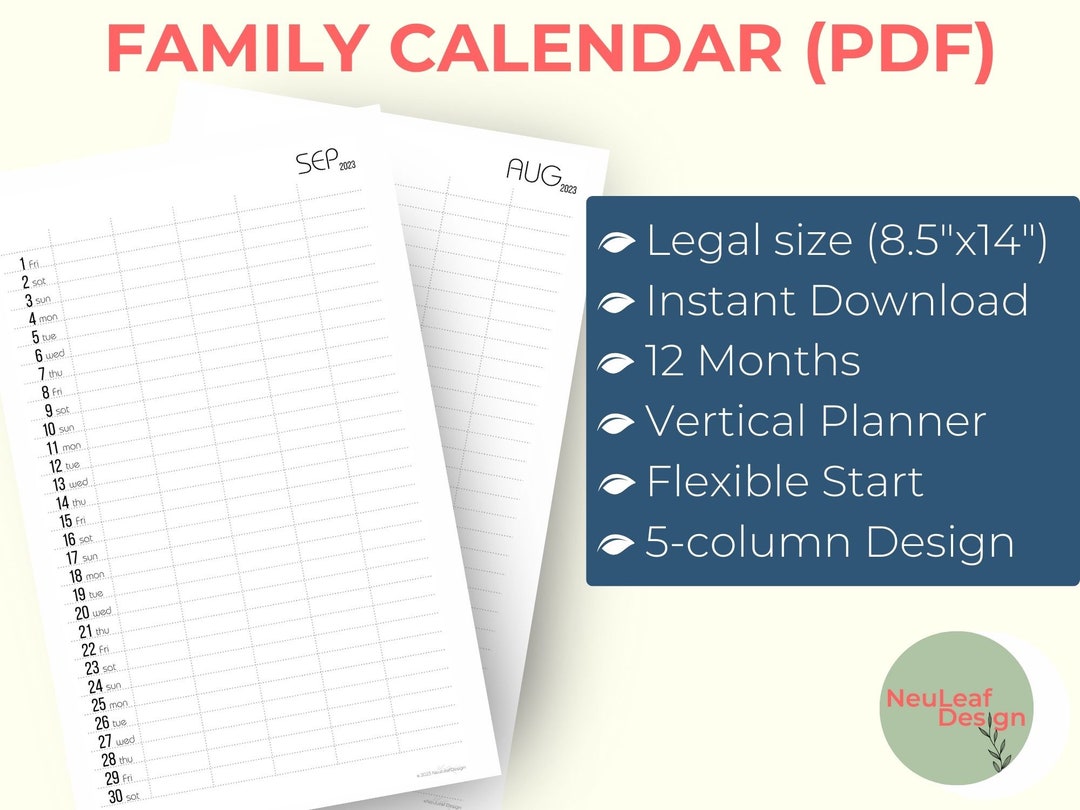 Family Organizer Calendar and Planner, Monthly, 2023 Calendar, Chore