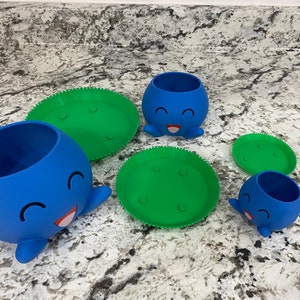 Oddish Planter with Drip Tray - Fully Colored Pokemon Inspired Plant Pot | Cute Indoor Planter | Unique Home or Office Decor Gift