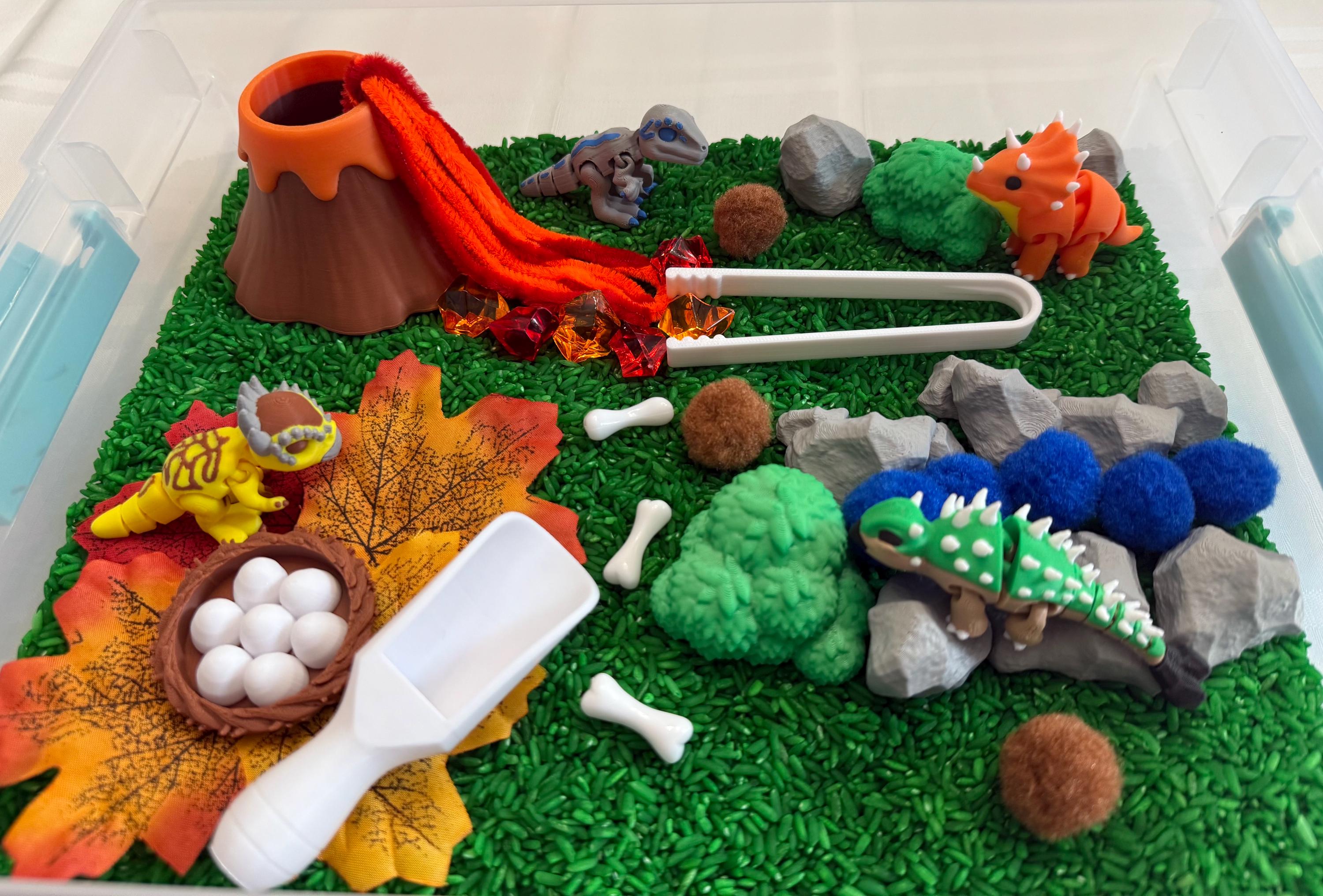 Dinosaur Sensory Bin - Montessori Jurassic Adventure Activity Kit ...