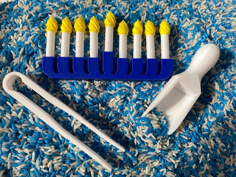 Hanukkah Sensory Bin - Montessori Play Kit for Kids | Pretend Play ...