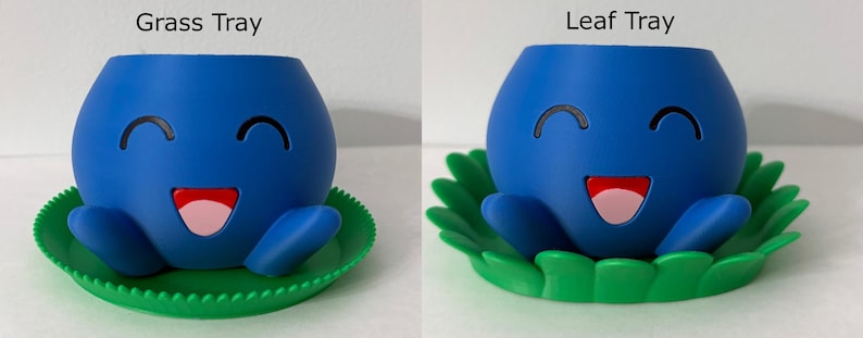 Oddish Planter with Drip Tray - Fully Colored Pokemon Inspired Plant Pot | Cute Indoor Planter | Unique Home or Office Decor Gift