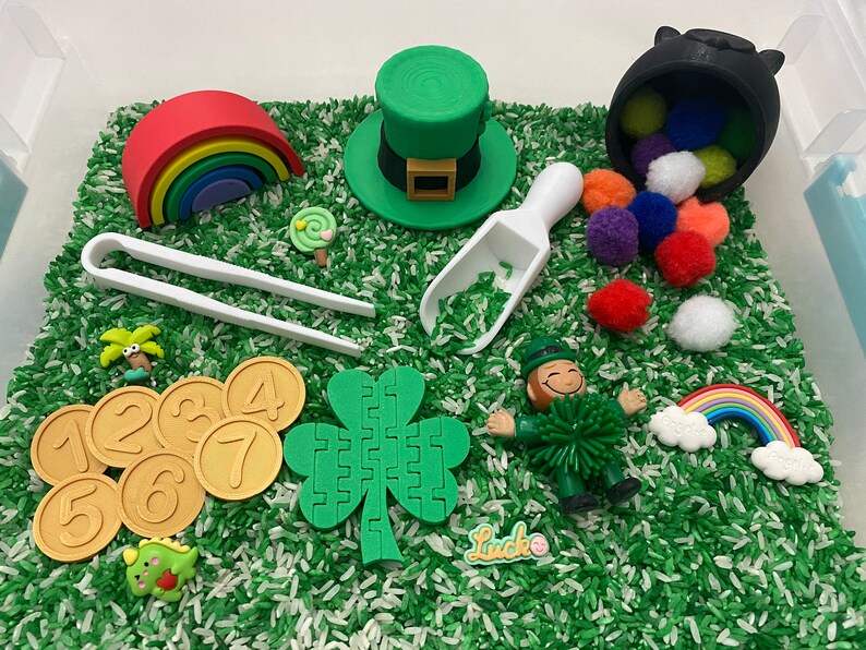 Montessori St Patrick's Day Sensory Bin - Interactive Play Kit for Kids ...