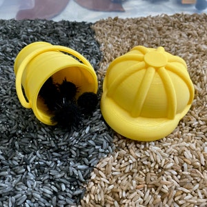 Construction Sensory Bin - Montessori Play Kit for Kids | Pretend Play | Flisat Filler | Busy Bin