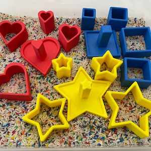 Montessori Shape Puzzle Sensory Bin - Interactive Play Kit for Kids ...