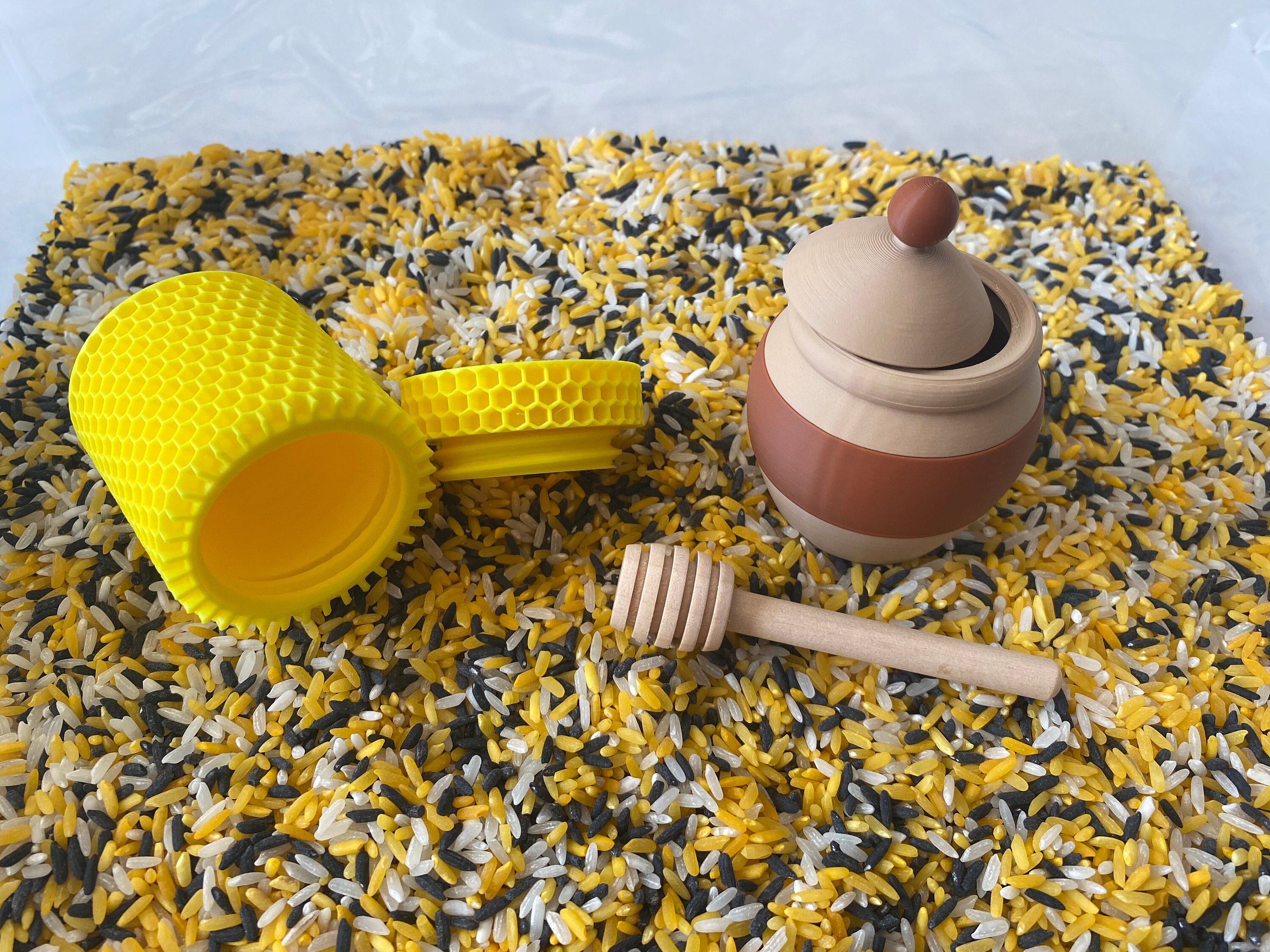 Montessori Spring Bee Sensory Bin - Interactive Play Kit for Kids ...